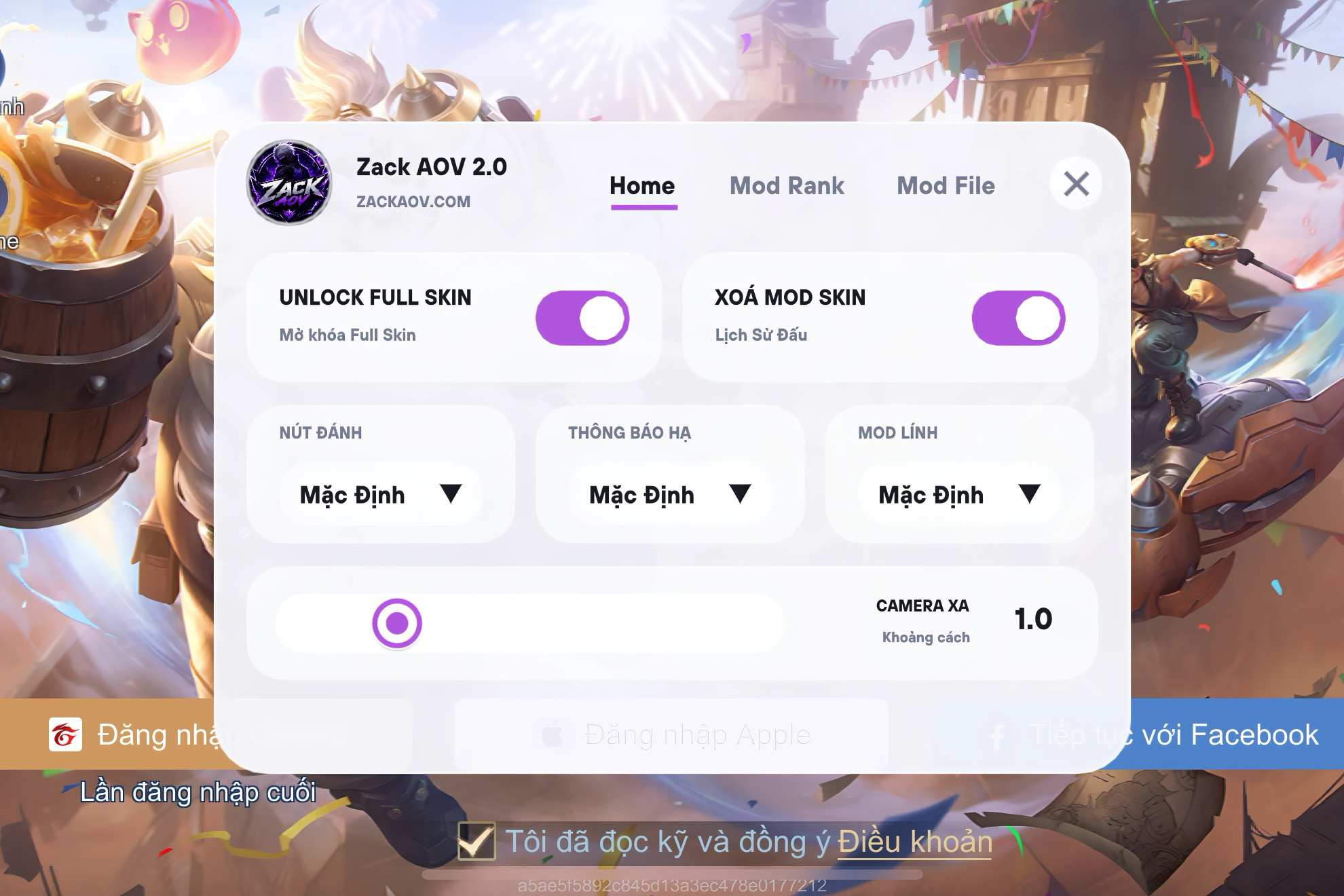 MENU AOV MOD V2